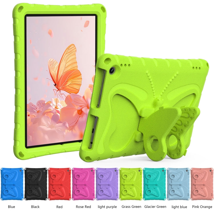 For Amazon Kindle Fire Max 11 2023 Butterfly Bracket EVA Shockproof Tablet Case(Grass Green)