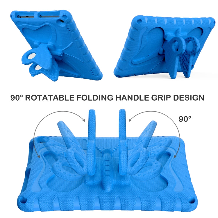 For Amazon Kindle Fire Max 11 2023 Butterfly Bracket EVA Shockproof Tablet Case(Blue)