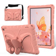 For Amazon Kindle Fire HD10 2021/2023 Butterfly Bracket EVA Shockproof Tablet Case(Pink Orange) - Amazon by PMC TechLife | Online Shopping South Africa | PMC TechLife | Buy Now Pay Later Mobicred