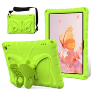 For Amazon Kindle Fire HD10 2021/2023 Butterfly Bracket EVA Shockproof Tablet Case(Grass Green)