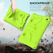 For Amazon Kindle Fire HD10 2021/2023 Butterfly Bracket EVA Shockproof Tablet Case(Grass Green)