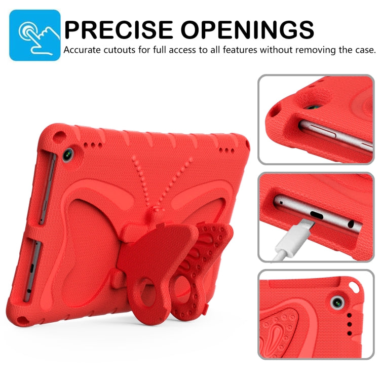 For Amazon Kindle Fire HD10 2021/2023 Butterfly Bracket EVA Shockproof Tablet Case(Red)