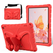 For Amazon Kindle Fire HD10 2021/2023 Butterfly Bracket EVA Shockproof Tablet Case(Red)