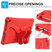 For Amazon Kindle Fire HD10 2021/2023 Butterfly Bracket EVA Shockproof Tablet Case(Red)