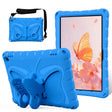For Amazon Kindle Fire HD10 2021/2023 Butterfly Bracket EVA Shockproof Tablet Case(Blue) - Amazon by PMC TechLife | Online Shopping South Africa | PMC TechLife | Buy Now Pay Later Mobicred