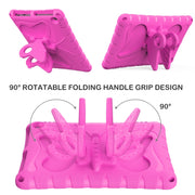 For Amazon Kindle Fire HD10 2021/2023 Butterfly Bracket EVA Shockproof Tablet Case(Rose Red)