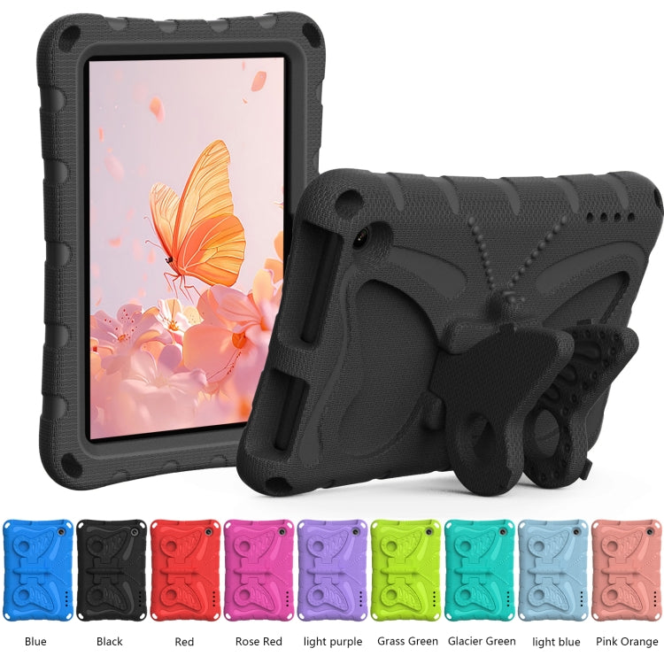 For Amazon Kindle Fire HD7 2022 Butterfly Bracket EVA Shockproof Tablet Case(Black)