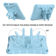 For Amazon Kindle Fire HD7 2022 Butterfly Bracket EVA Shockproof Tablet Case(Light Blue)