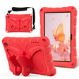 For Amazon Kindle Fire HD7 2022 Butterfly Bracket EVA Shockproof Tablet Case(Red) - Amazon by PMC TechLife | Online Shopping South Africa | PMC TechLife | Buy Now Pay Later Mobicred