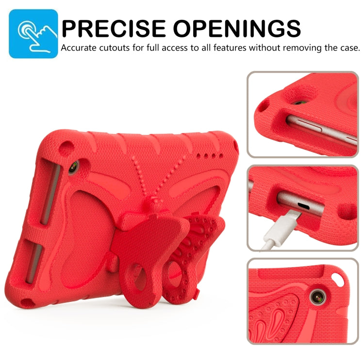 For Amazon Kindle Fire HD7 2022 Butterfly Bracket EVA Shockproof Tablet Case(Red)
