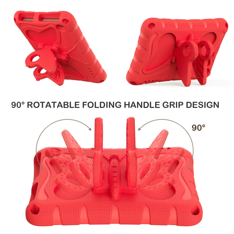 For Amazon Kindle Fire HD7 2022 Butterfly Bracket EVA Shockproof Tablet Case(Red)