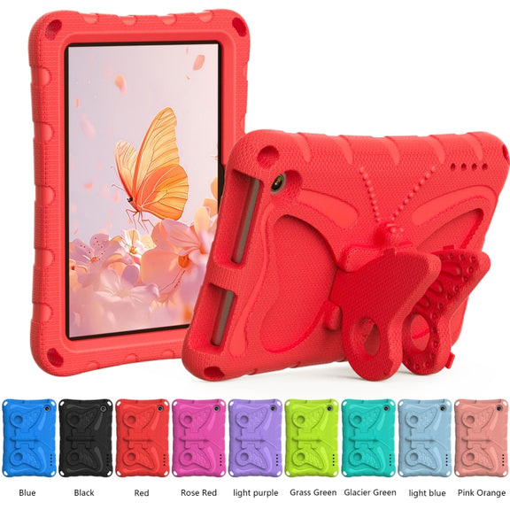 For Amazon Kindle Fire HD7 2022 Butterfly Bracket EVA Shockproof Tablet Case(Red)
