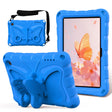 For Amazon Kindle Fire HD7 2022 Butterfly Bracket EVA Shockproof Tablet Case(Blue) - Amazon by PMC TechLife | Online Shopping South Africa | PMC TechLife | Buy Now Pay Later Mobicred