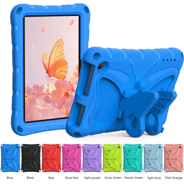 For Amazon Kindle Fire HD7 2022 Butterfly Bracket EVA Shockproof Tablet Case(Blue)