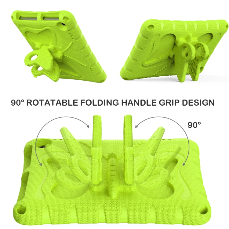 For Amazon Kindle Fire HD8 /8 Plus 2020/2022 Butterfly Bracket EVA Shockproof Tablet Case(Grass Green)