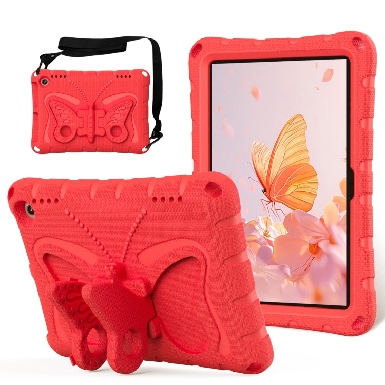 For Amazon Kindle Fire HD8 /8 Plus 2020/2022 Butterfly Bracket EVA Shockproof Tablet Case(Red)