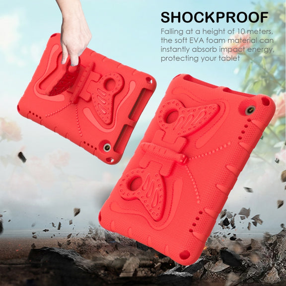 For Amazon Kindle Fire HD8 /8 Plus 2020/2022 Butterfly Bracket EVA Shockproof Tablet Case(Red)