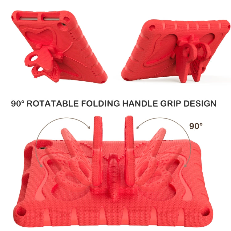 For Amazon Kindle Fire HD8 /8 Plus 2020/2022 Butterfly Bracket EVA Shockproof Tablet Case(Red)