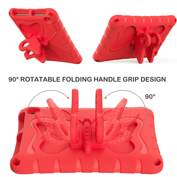 For Amazon Kindle Fire HD8 /8 Plus 2020/2022 Butterfly Bracket EVA Shockproof Tablet Case(Red)