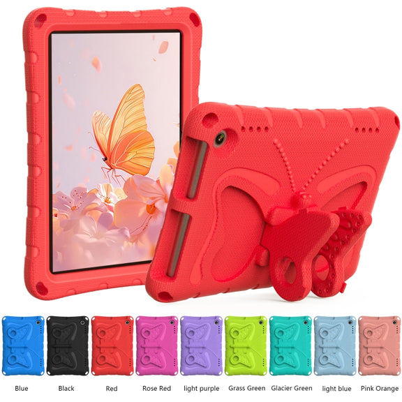 For Amazon Kindle Fire HD8 /8 Plus 2020/2022 Butterfly Bracket EVA Shockproof Tablet Case(Red)