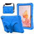 For Amazon Kindle Fire HD8 /8 Plus 2020/2022 Butterfly Bracket EVA Shockproof Tablet Case(Blue) - Amazon by PMC TechLife | Online Shopping South Africa | PMC TechLife | Buy Now Pay Later Mobicred