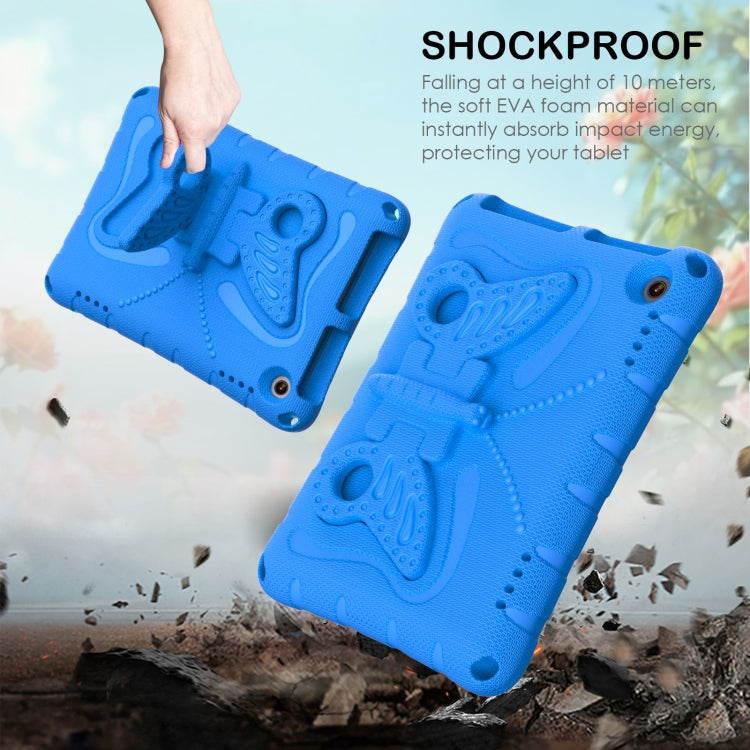 For Amazon Kindle Fire HD8 /8 Plus 2020/2022 Butterfly Bracket EVA Shockproof Tablet Case(Blue)