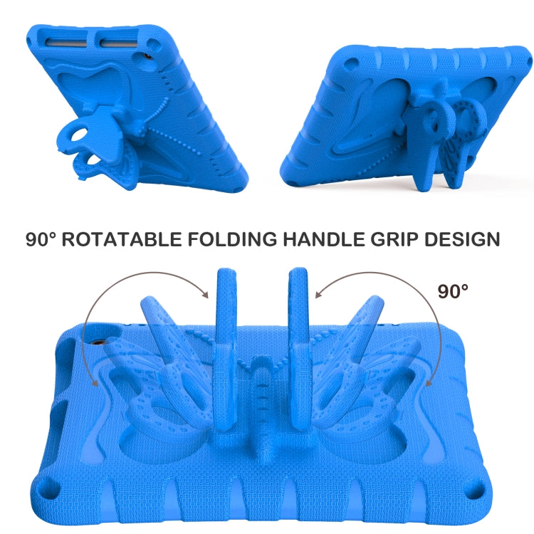 For Amazon Kindle Fire HD8 /8 Plus 2020/2022 Butterfly Bracket EVA Shockproof Tablet Case(Blue)