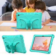 For Amazon Kindle Fire HD8 /8 Plus 2020/2022 Butterfly Bracket EVA Shockproof Tablet Case(Mint Green)