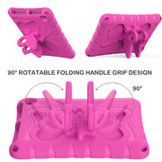 For Amazon Kindle Fire HD8 /8 Plus 2020/2022 Butterfly Bracket EVA Shockproof Tablet Case(Rose Red)