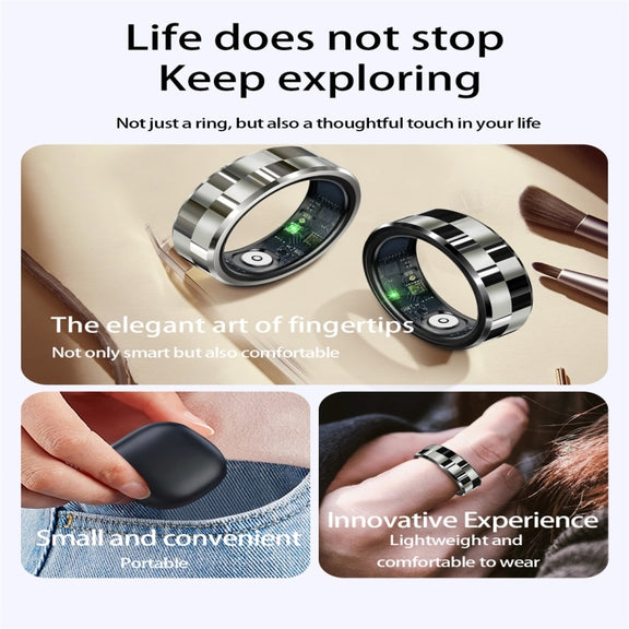 R9 SIZE 11 Smart Ring, Support Wellness Tracking / Gesture Control / Somatosensory Games(Black)