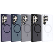 For Samsung Galaxy S25+ 5G Transparent TPU Hybrid PC Magsafe Phone Case(Black)