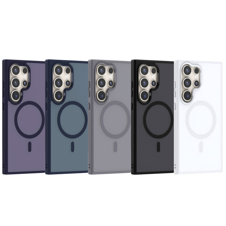 For Samsung Galaxy S25+ 5G Transparent TPU Hybrid PC Magsafe Phone Case(Black)