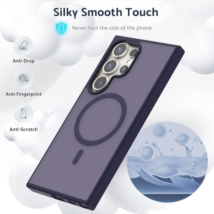 For Samsung Galaxy S25+ 5G Transparent TPU Hybrid PC Magsafe Phone Case(Black)