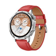 For Huawei Watch GT 5 46mm Silver Buckle Genuine Leather Watch Band(Red) - free shipping - PMC TechLife - Order now!