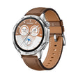 For Huawei Watch GT 5 46mm Silver Buckle Genuine Leather Watch Band(Brown) - free shipping - PMC TechLife - Order now!