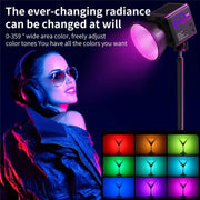 C60R 60W RGB Stage Lamp Professional Video Photography COB Fill Light, Plug:UK Plug