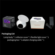 C60R 60W RGB Stage Lamp Professional Video Photography COB Fill Light With 8 Batteries, Plug:EU Plug