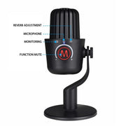 PDO-20 USB Gaming Desktop Microphone Noise Reduction Condenser Microphone(White)