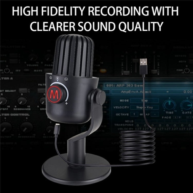 PDO-20 USB Gaming Desktop Microphone Noise Reduction Condenser Microphone(White)