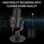 PDO-20 USB Gaming Desktop Microphone Noise Reduction Condenser Microphone(White)