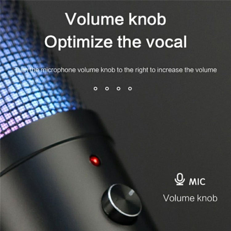 A6 USB Interface Laptop Recording Microphone with RGB Light