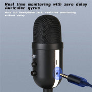 MU2000 Professional Desktop Cardioid Condenser Microphone With RGB Light