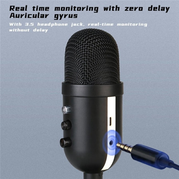 MU2000 Professional Desktop Cardioid Condenser Microphone With RGB Light