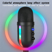 MU2000 Professional Desktop Cardioid Condenser Microphone With RGB Light
