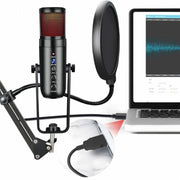 MU900 Max RGB Light E-Sports Gaming Condenser Microphone With Desktop Bracket