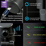 M8 Professional Desktop Condenser Microphone With RGB Light