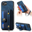 For iPhone 16e Retro Cross Wristband Wallet Leather Back Phone Case(Blue) - free shipping - PMC TechLife - Order now!