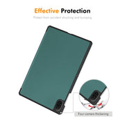 For Honor Pad X8a 11 ENKAY Tri-fold Custer Texture Leather Protective Tablet Case(Grey)