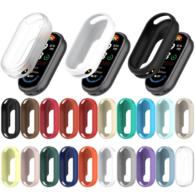 For Xiaomi Smart Band 9 Glossy Surface Silicone Watch Protective Case(Original Red)