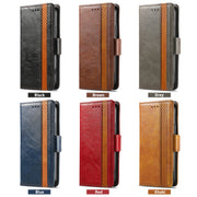 For iPhone 16e CaseNeo Splicing Dual Magnetic Buckle Leather Phone Case(Blue)